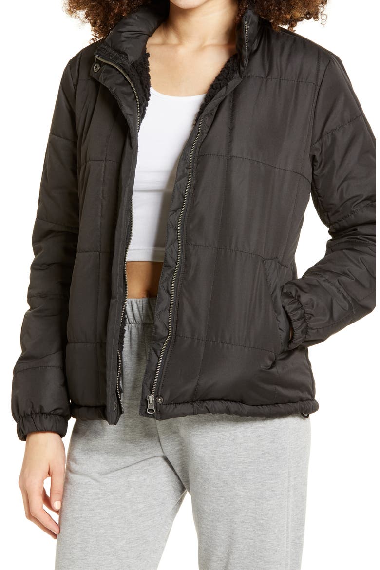 Wubby Puffer Jacket, Main, color, BLACK