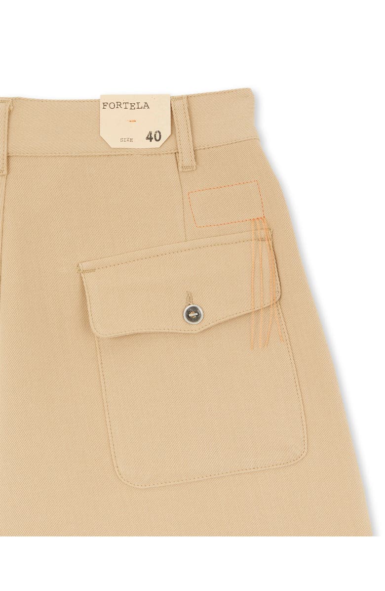 Fortela Jillian Cotton Bermuda with Pleats, Alternate, color, Camel