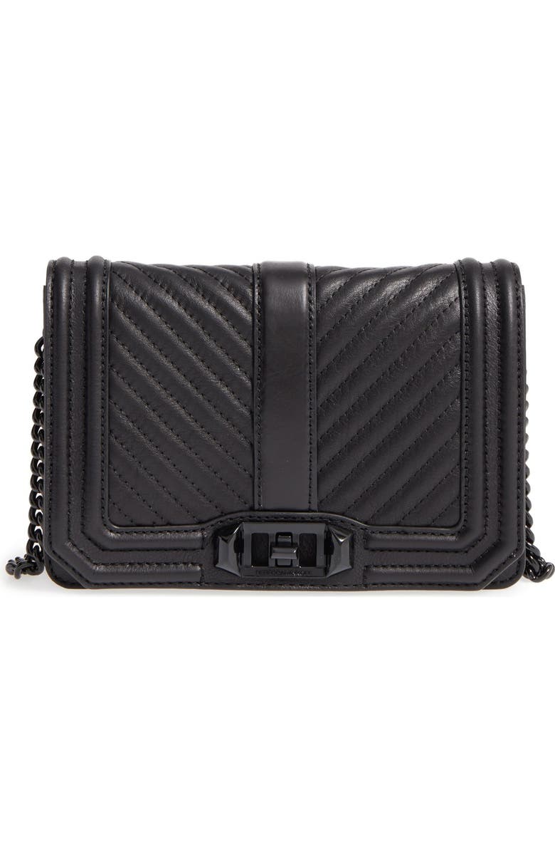 Rebecca Minkoff Small Love Leather Crossbody Bag, Main, color,