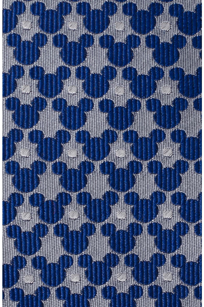 x Disney Mickey Dot Pattern Silk Tie, Alternate, color, BLUE