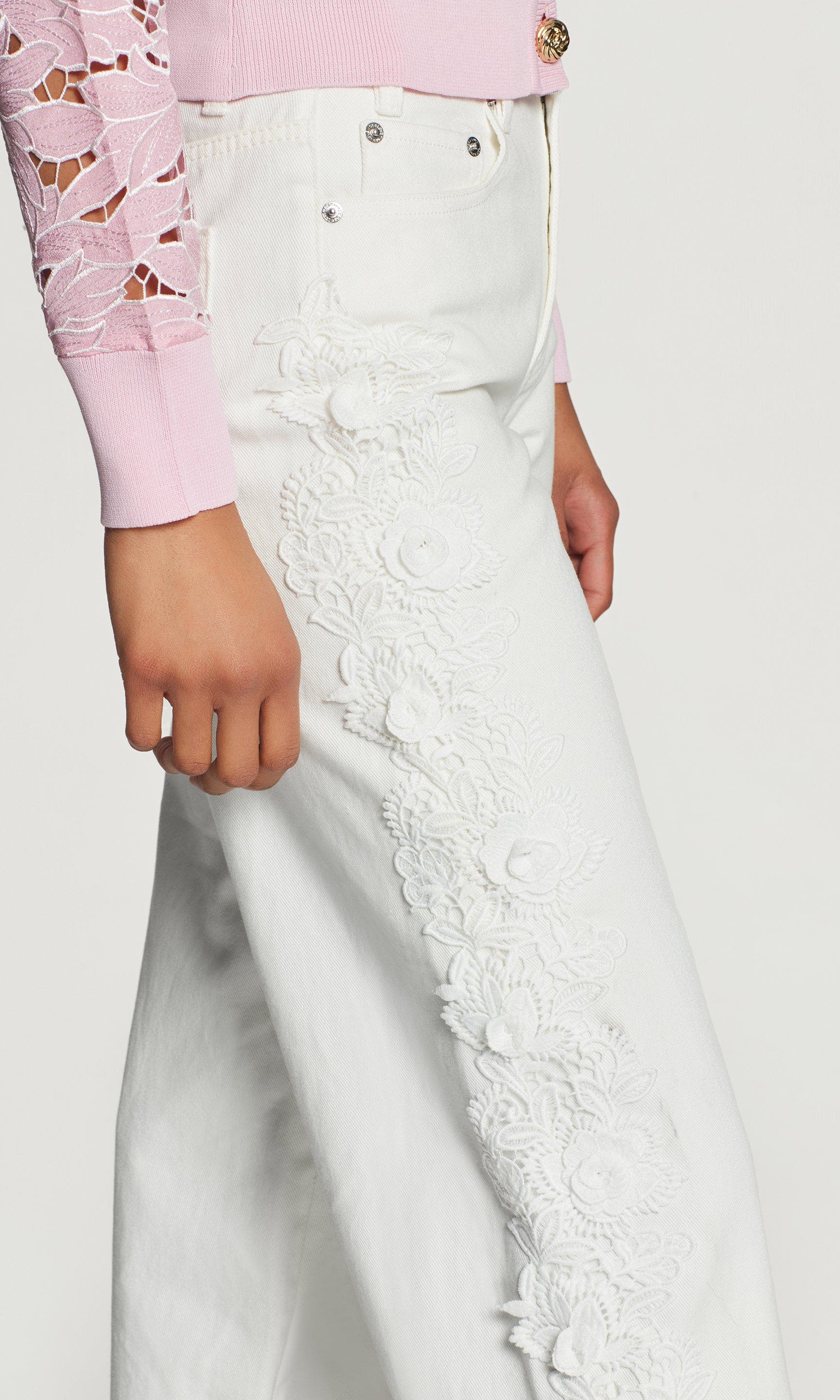Generation Love Esme 3D Lace Combo Jeans (Women) | Nordstrom