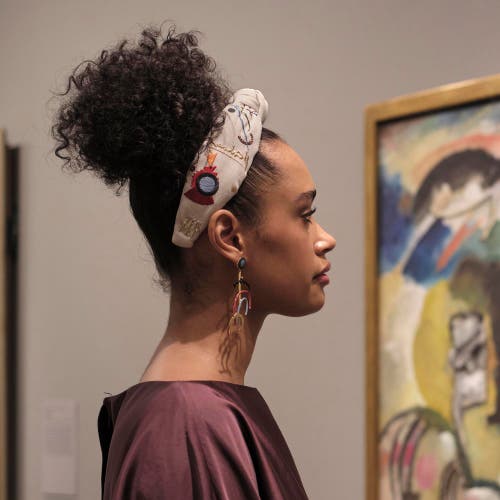Lele Sadoughi The Met Knotted Kandinsky Embroidered Headband In Multi