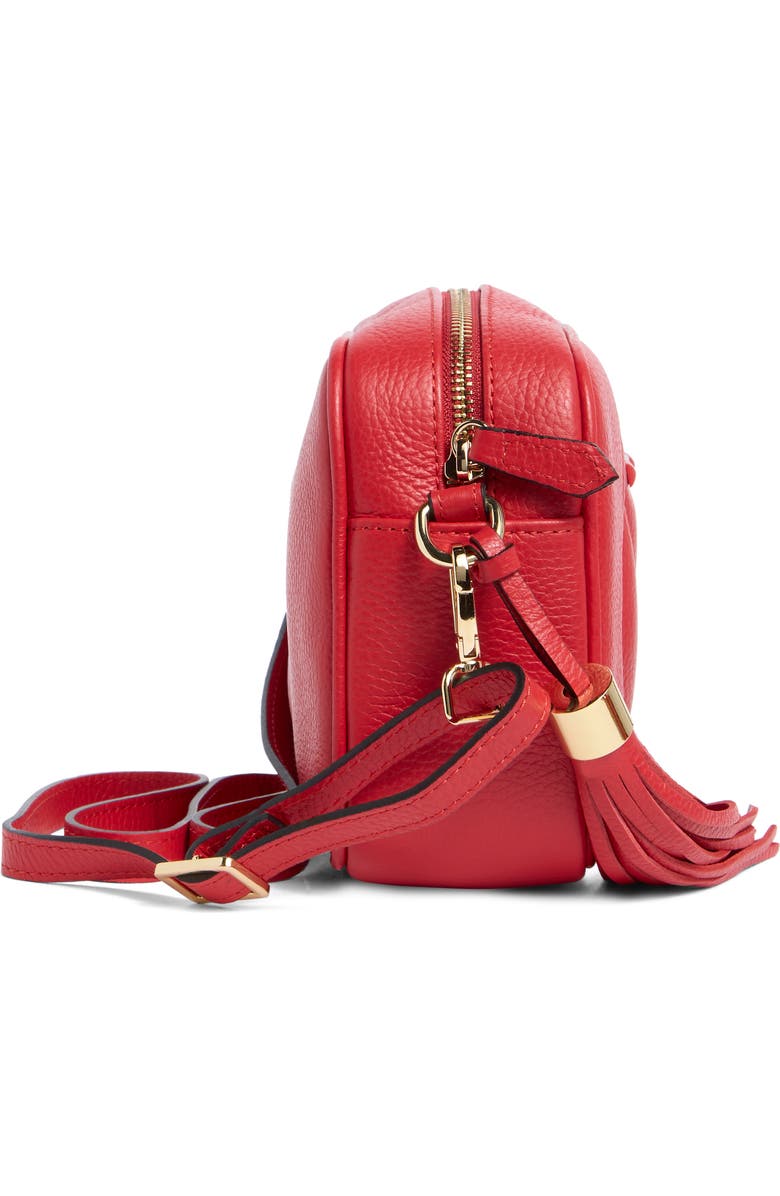 VALENTINO BY MARIO VALENTINO Mia Dollaro VLOGO Leather Crossbody Bag, Alternate, color, Red