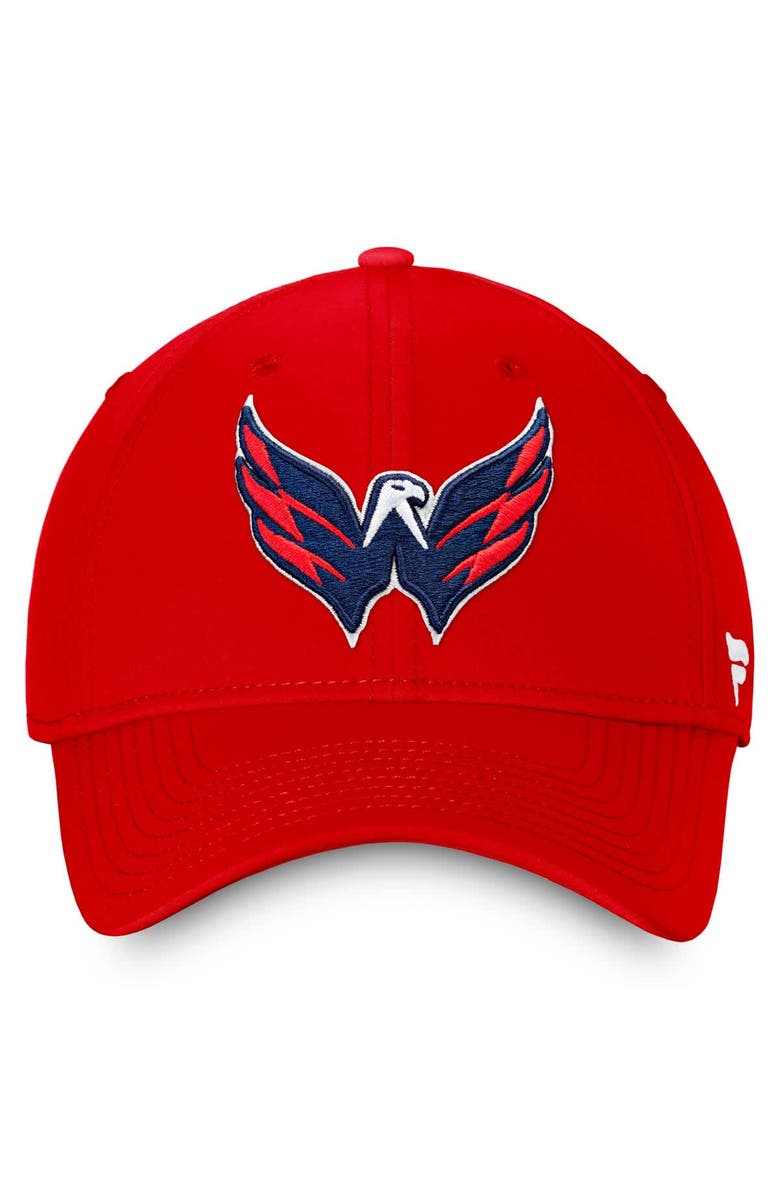 FANATICS Men's Fanatics Red Washington Capitals Core Primary Logo Flex Hat, Alternate, color, Red