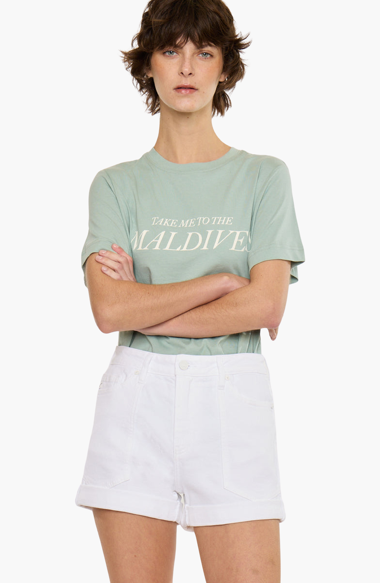 KanCan Clara High Rise Mom Cargo Shorts, Alternate, color, White