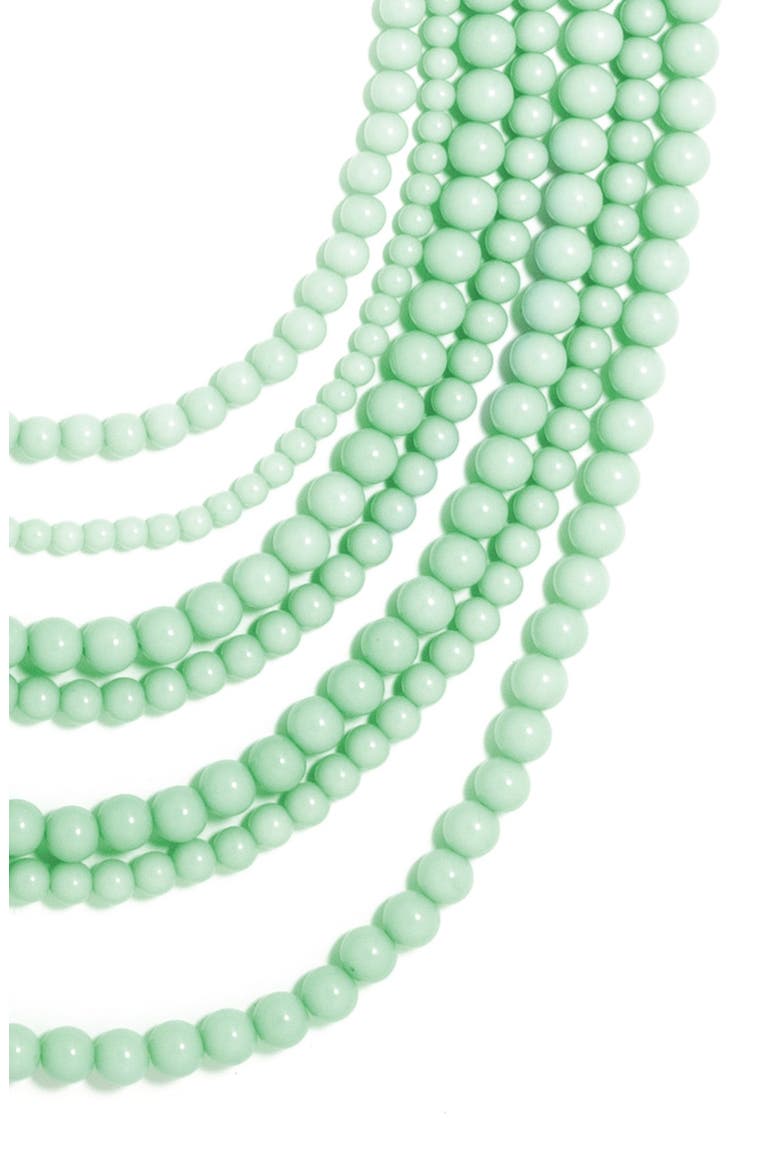 'Bold' Multistrand Beaded Statement Necklace, Alternate, color, MINT