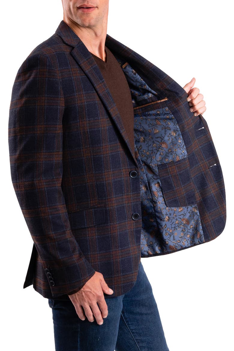Navy Plaid Sport Coat, Alternate, color, NAVY