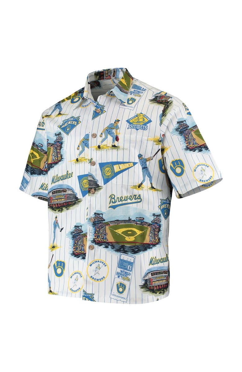 Reyn Spooner Men's Reyn Spooner Navy Milwaukee Brewers Scenic Button-Up Shirt, Alternate, color, Navy