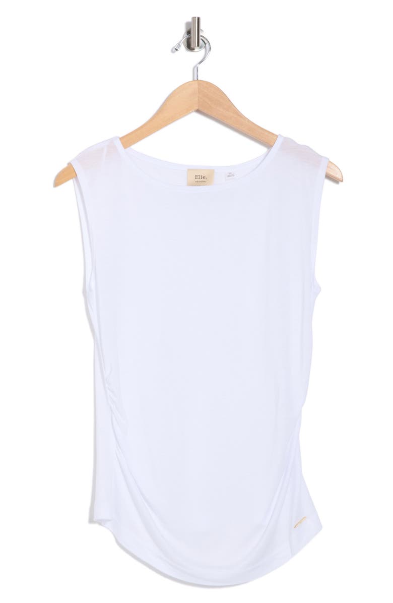 ELIE ELIE TAHARI Side Ruched Tank, Alternate, color, White