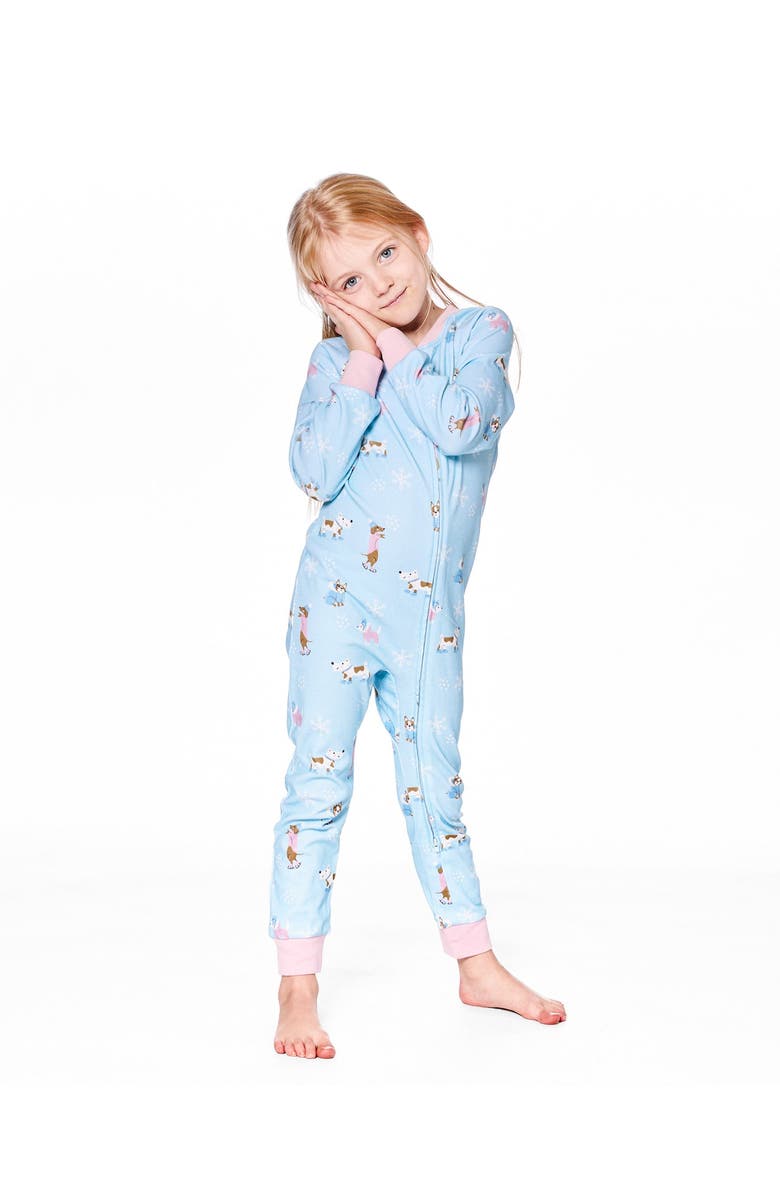 Deux par Deux Organic Cotton Interlock One-Piece Pajama, Alternate, color, 