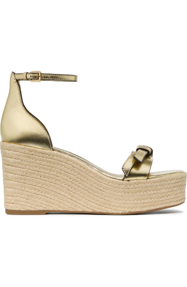Kate Spade New York loop metallic espadrille wedge, Alternate, color, Pale Gold