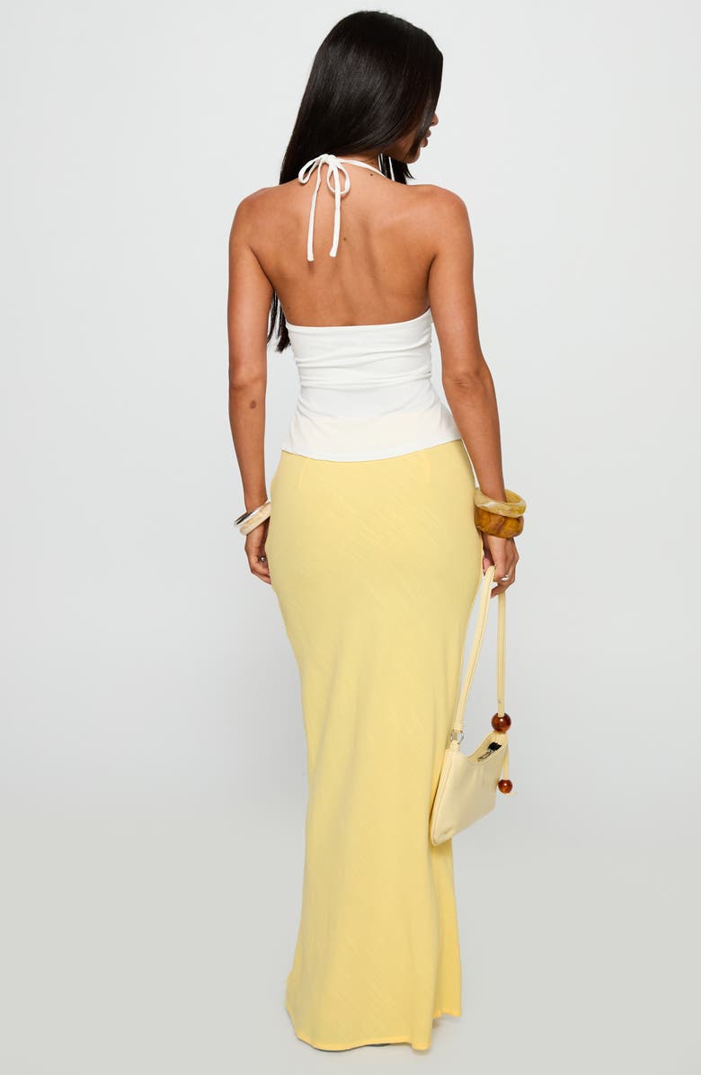 Princess Polly Jodie Maxi Skirt, Alternate, color, Lemon Yellow