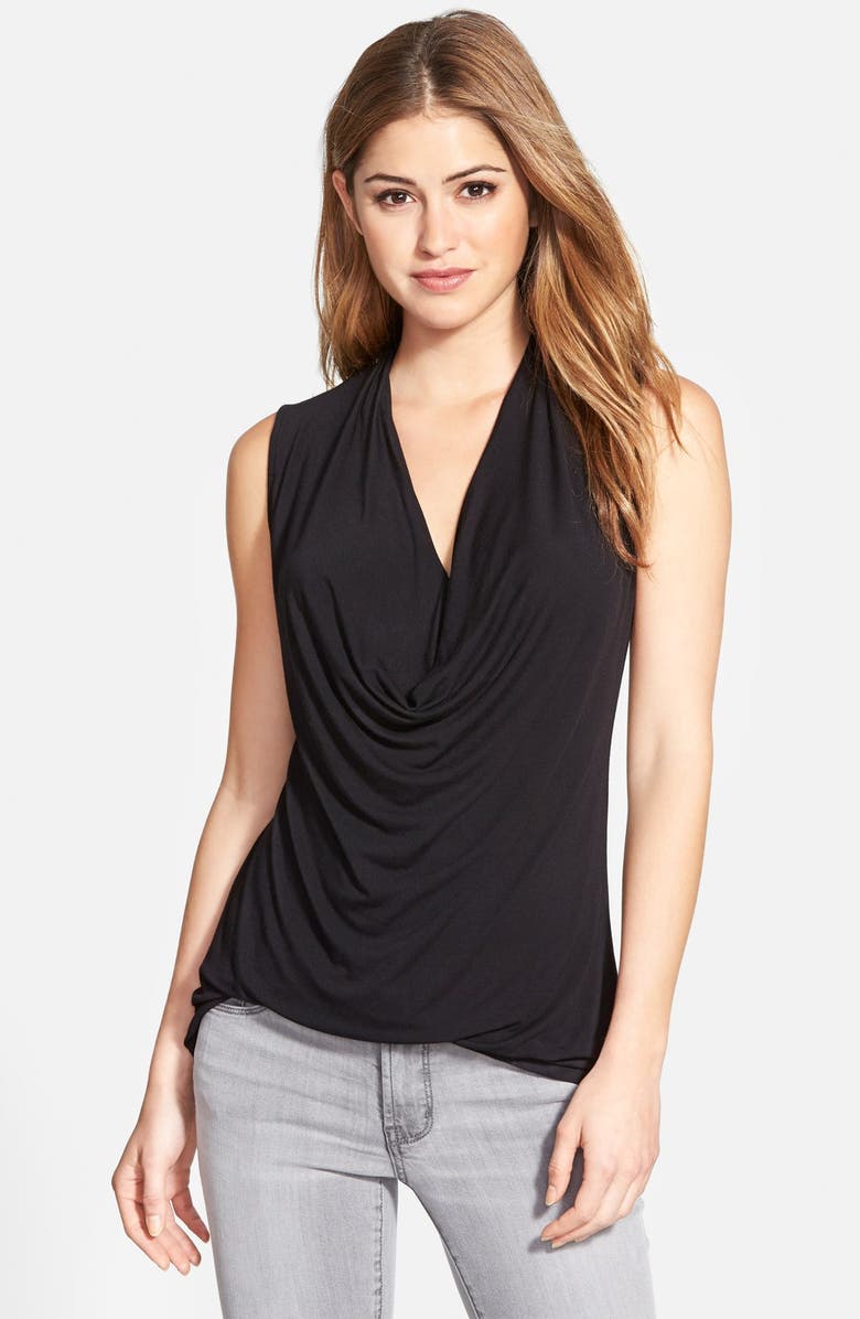 Halogen<sup>®</sup> Sleeveless Drape Neck Top, Main, color,