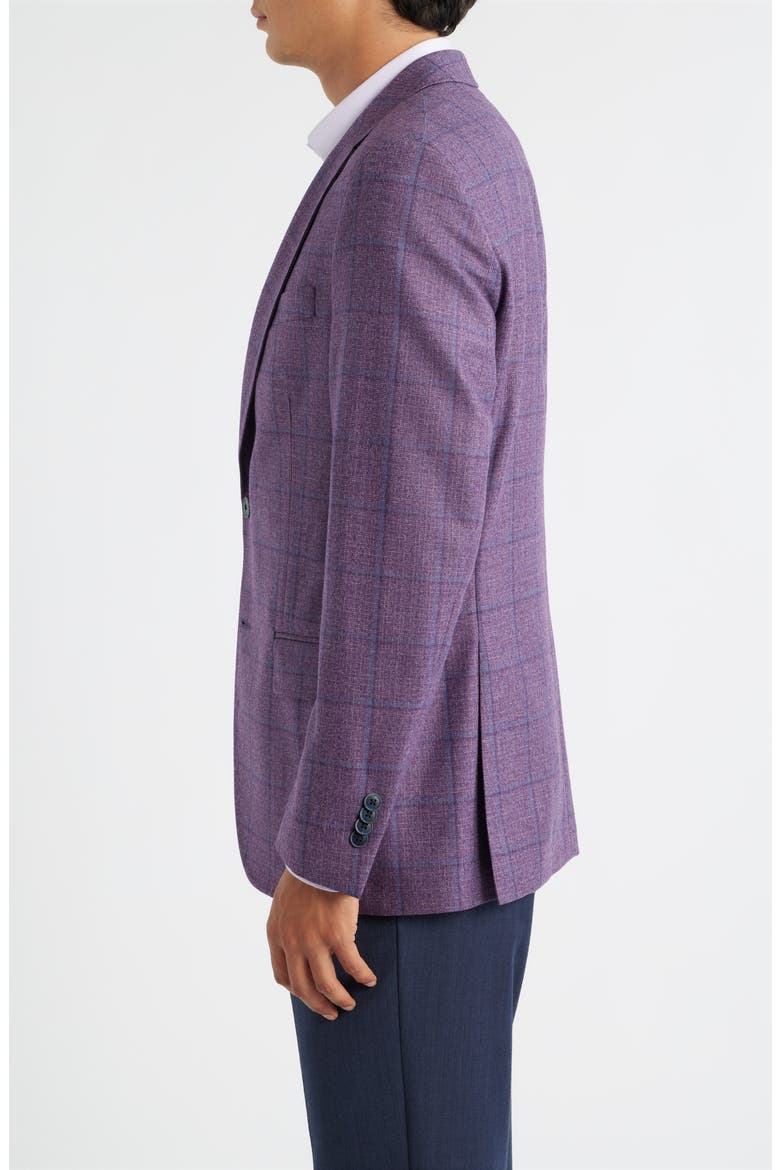 Hyperlight Soft Purple Shadow Check Wool Sport Coat, Alternate, color, PURPLE