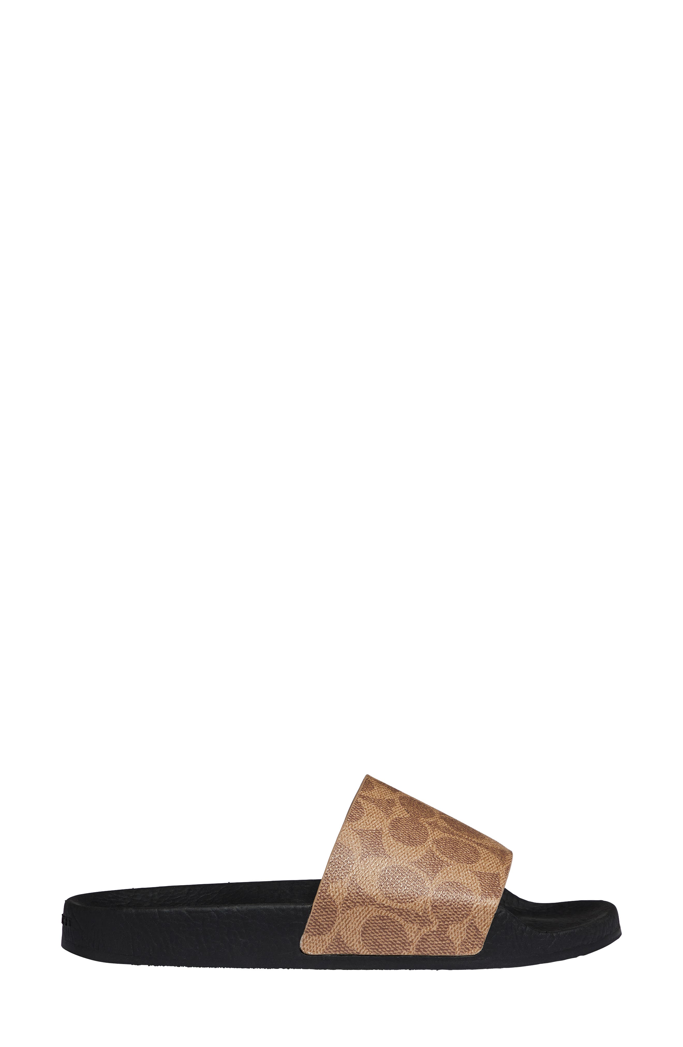 COACH Udele Logo Monogram Slide Sandal, Alternate, color, Tan