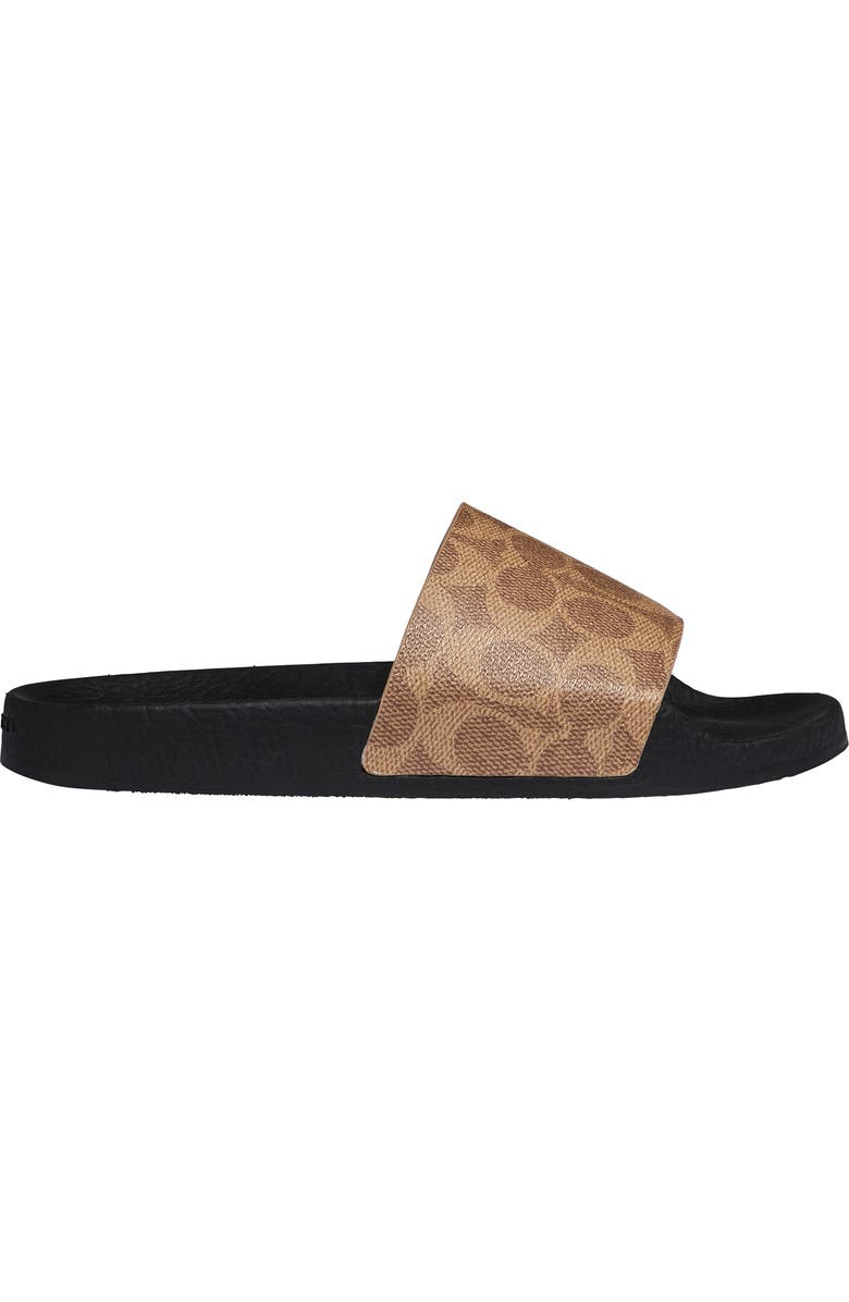 COACH Udele Logo Monogram Slide Sandal, Alternate, color, Tan
