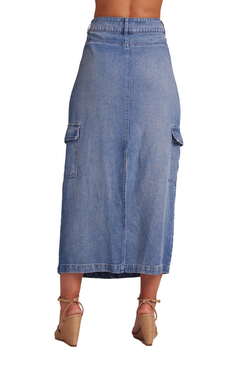 Cloth & Stone Cargo Long Denim Skirt, Alternate, color, Pacific Salt Wash