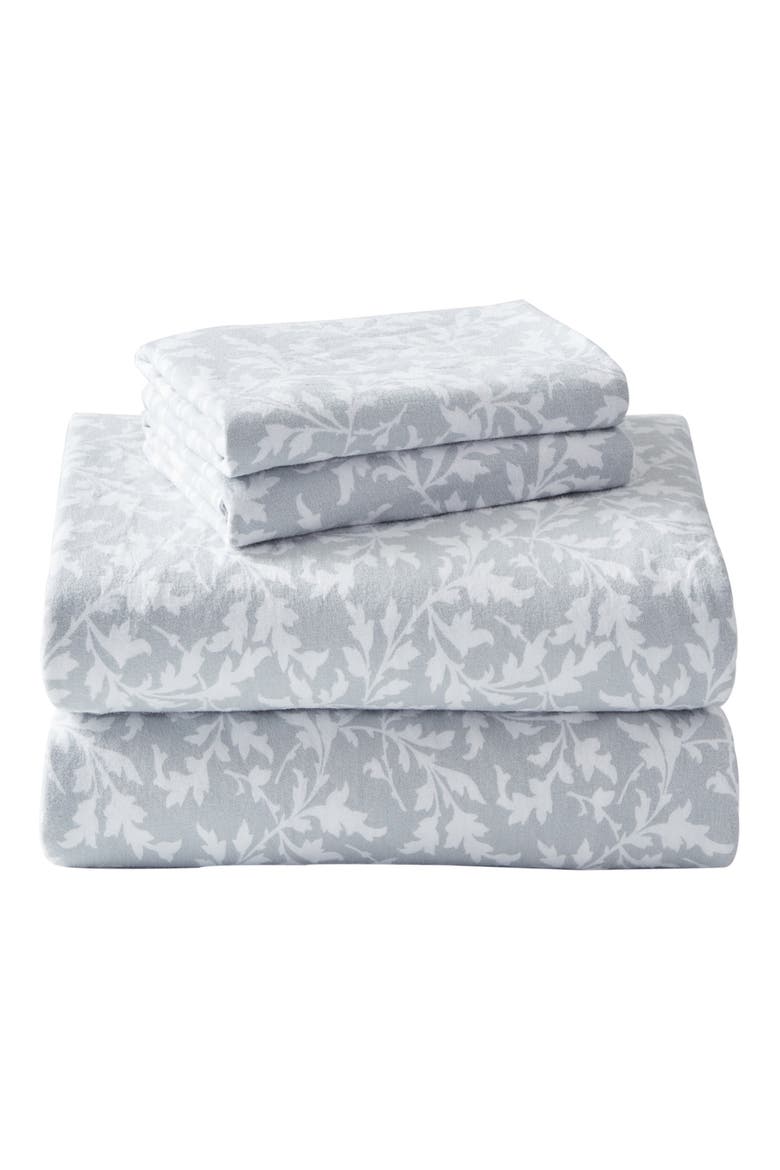 Crestwood Cotton Flannel Sheet Set, Alternate, color, LT-PASTEL GREY
