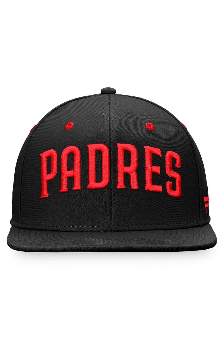 FANATICS Men's Fanatics Branded Black San Diego Padres Iconic Wordmark Fitted Hat, Alternate, color, 