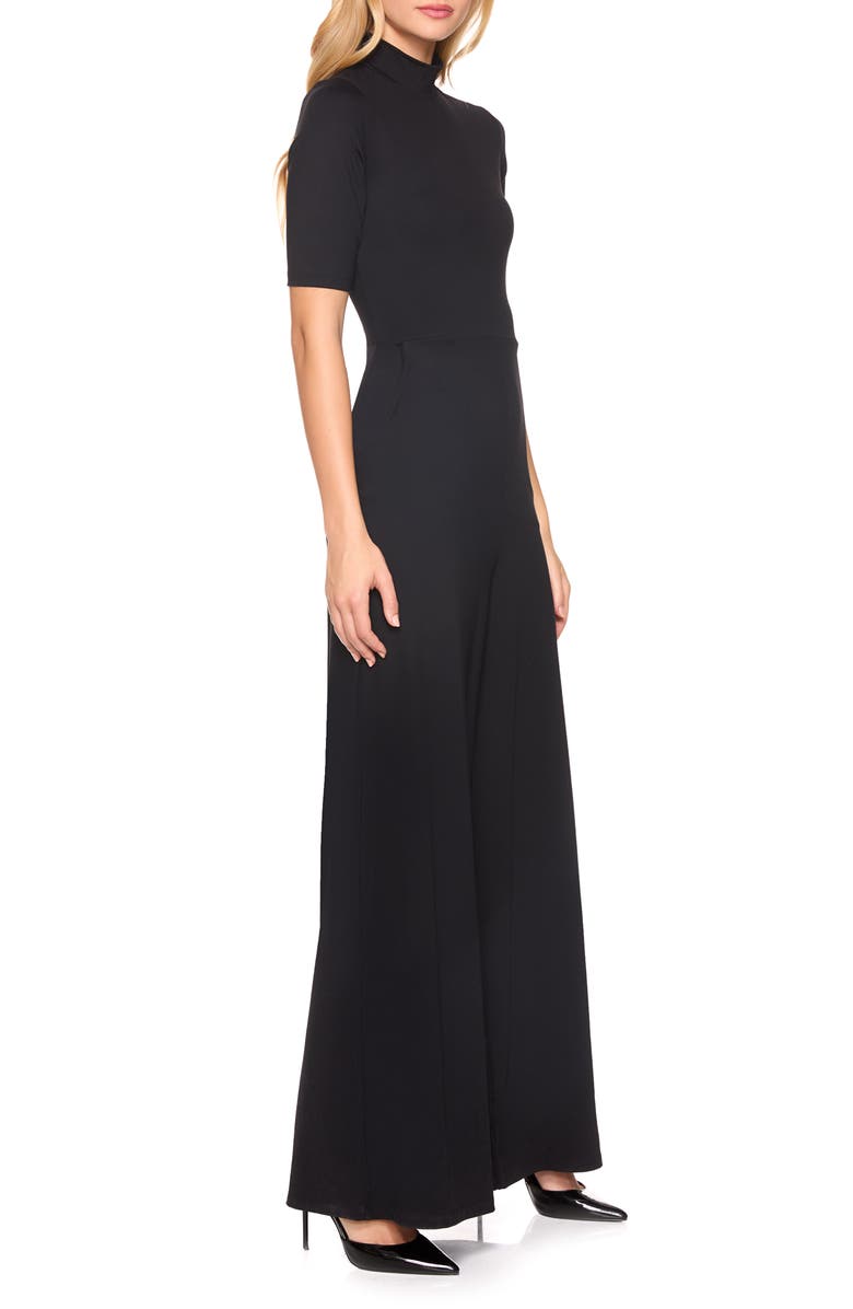 Susana Monaco Mock Neck Wide Leg Jumpsuit, Alternate, color, 