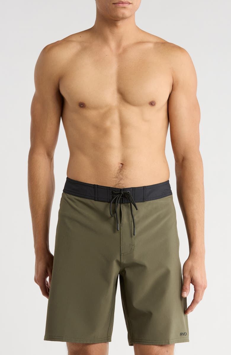 RVCA VA Solid Swim Trunks, Main, color, Fatigue