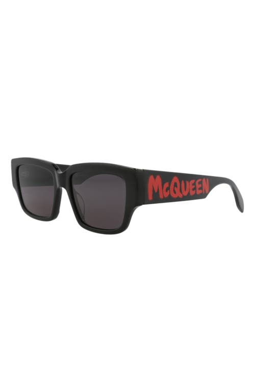 Alexander Mcqueen Mcqueen 56mm Square Sunglasses In Black