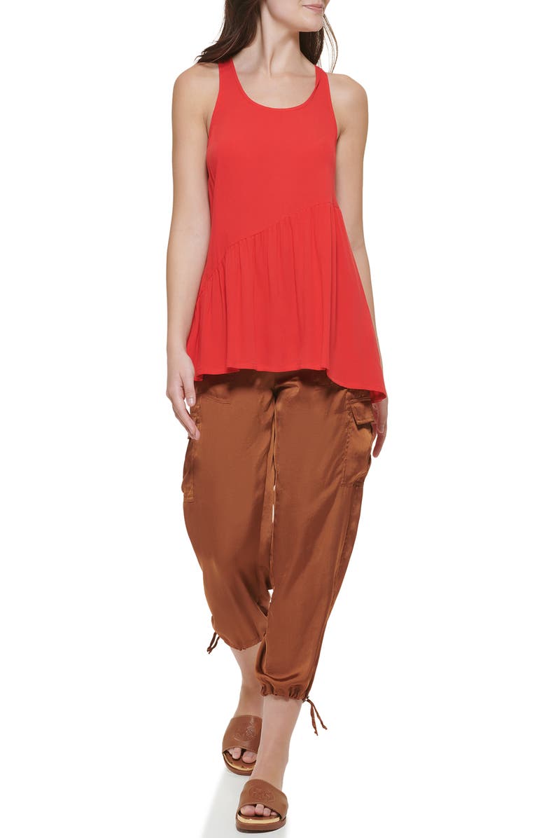 DKNY Drape Front Sleeveless Top, Alternate, color, 