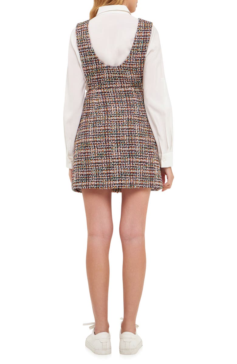 English Factory Tweed Pinafore Dress, Alternate, color,