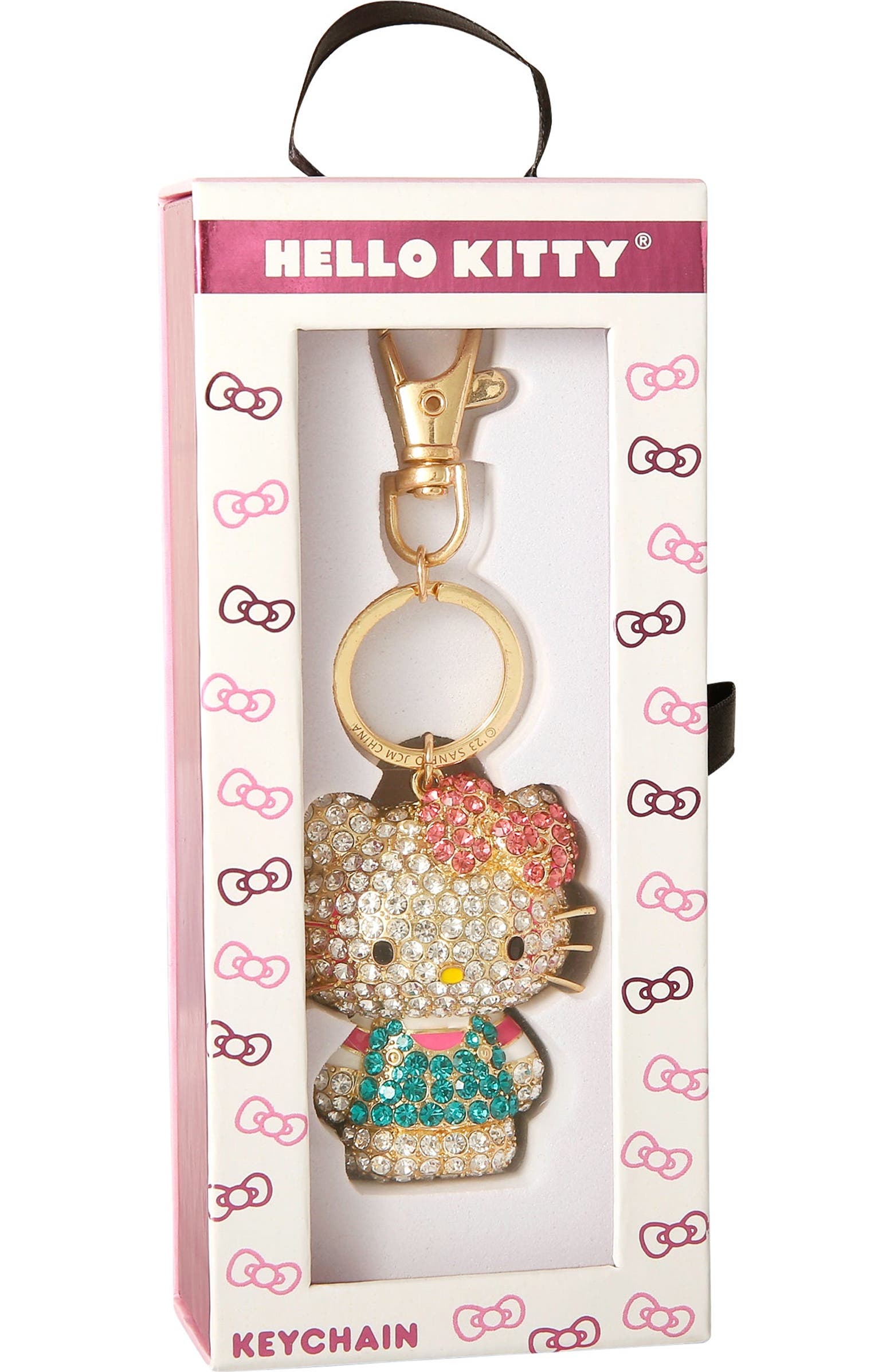 Hello Kitty Pave Hello Kitty 3D Bling Keychain | Nordstrom