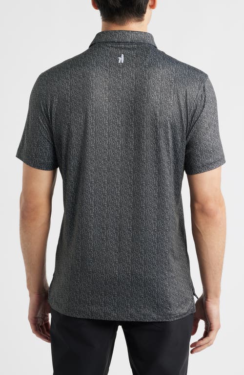 Johnnie-o Popping Tops Beverage Opener Print Featherweight Performance Polo In Gray