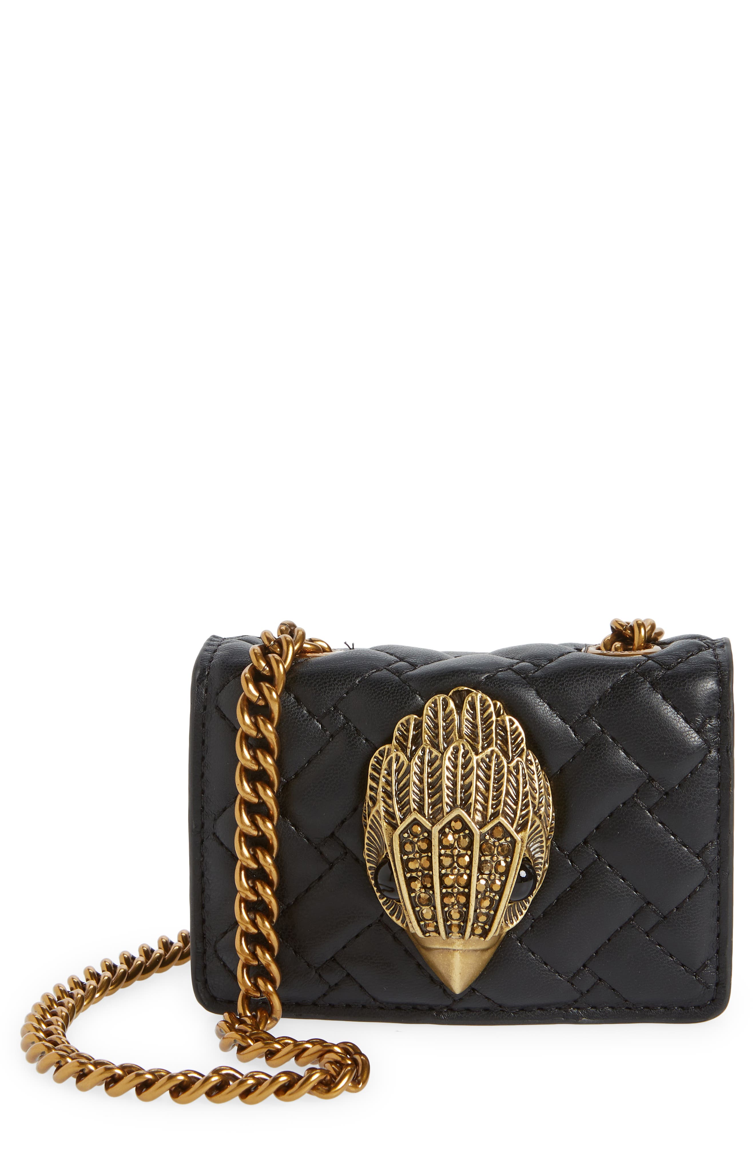 Kurt Geiger London Micro Kensington Quilted Leather Crossbody Bag, Main, color, 