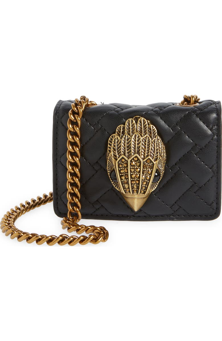 Kurt Geiger London Micro Kensington Quilted Leather Crossbody Bag, Main, color,