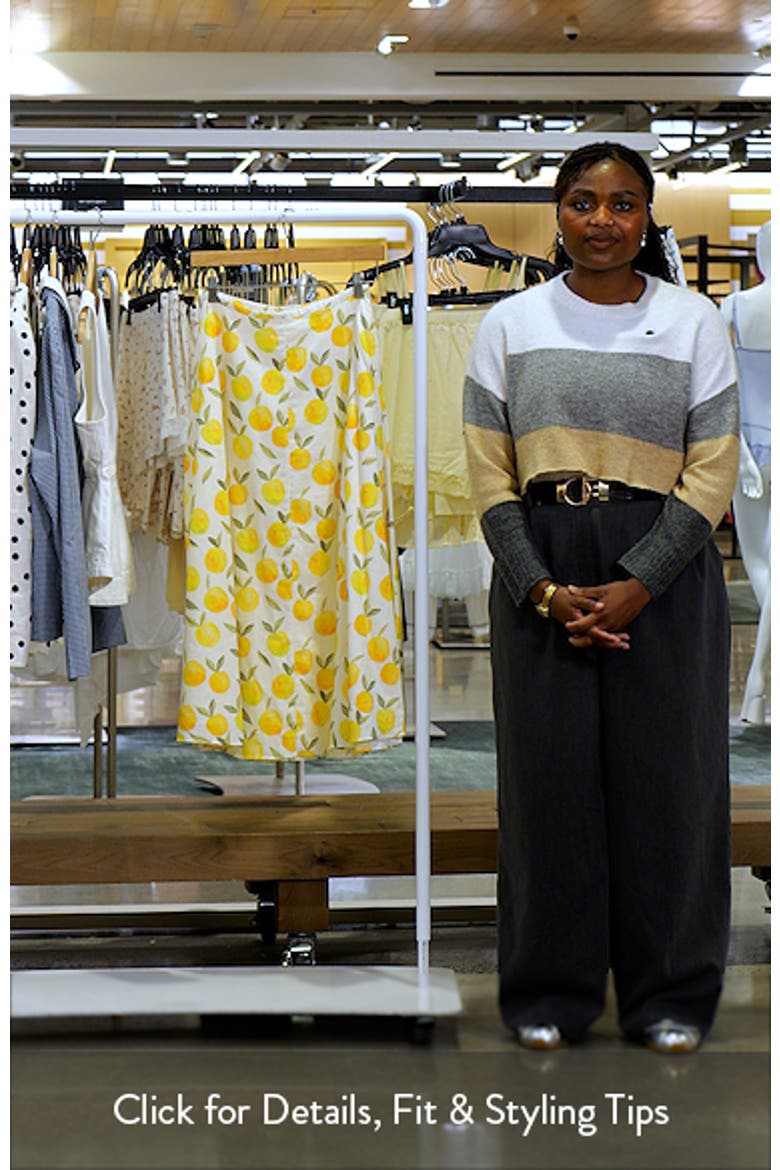 Myria Lemon Print Midi Skirt video