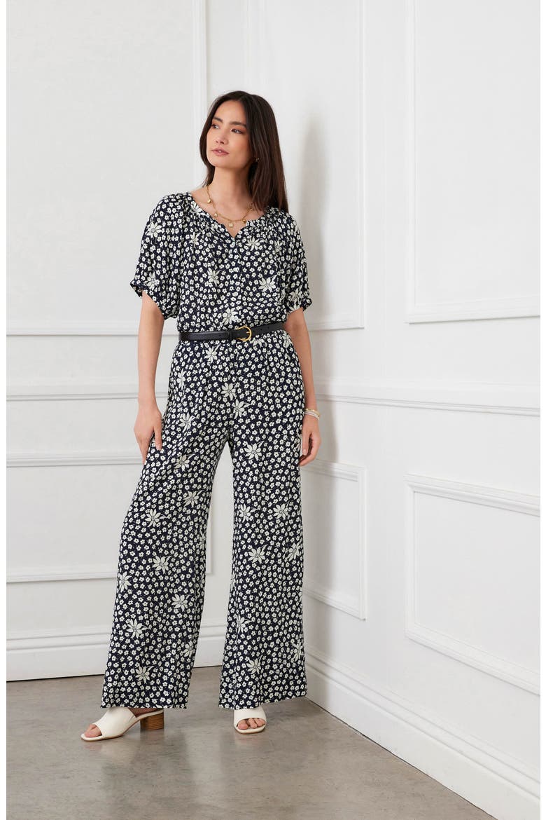Floral Print Wide Leg Pants, Alternate, color, FLORAL PRINT