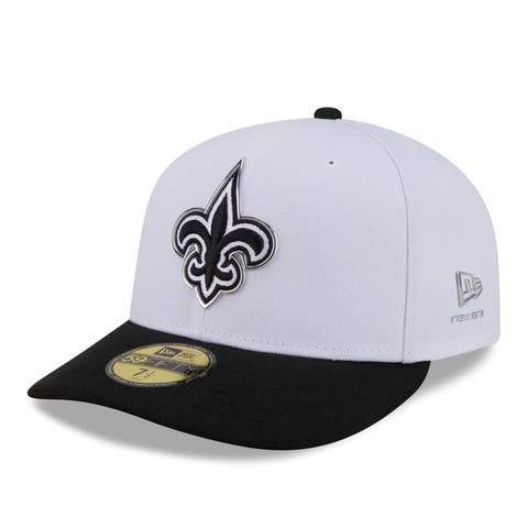 Men's New Era  White/Black New Orleans Saints 2026 NFL Draft Pre-Curved 59FIFTY Fitted Hat