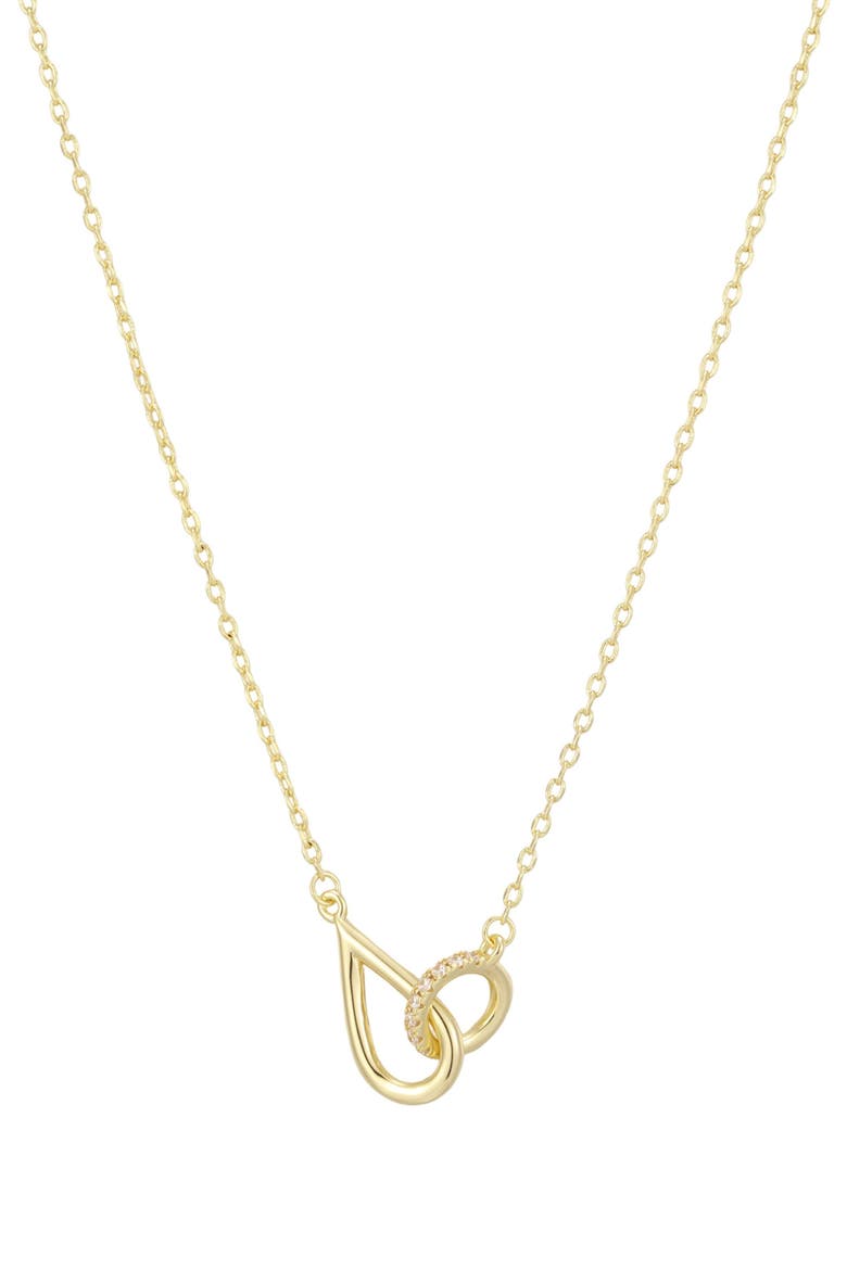 Interlocking Teardrop Pendant Necklace, Main, color, GOLD