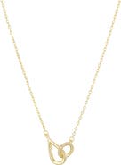 Adornia Interlocking Teardrop Pendant Necklace