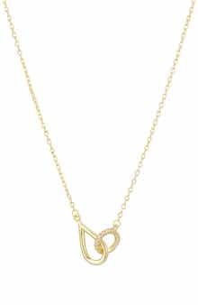 Interlocking Teardrop Pendant Necklace