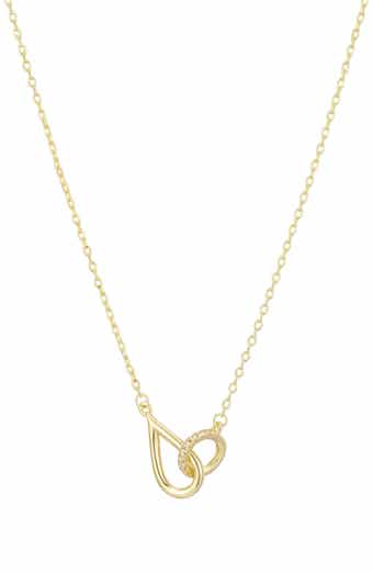 Interlocking Teardrop Pendant Necklace