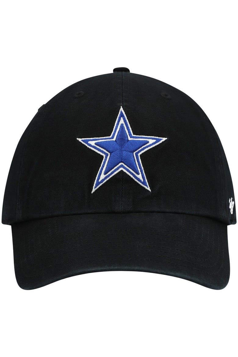 Men's '47 Black Dallas Cowboys Primary Clean Up Adjustable Hat, Alternate, color, Black