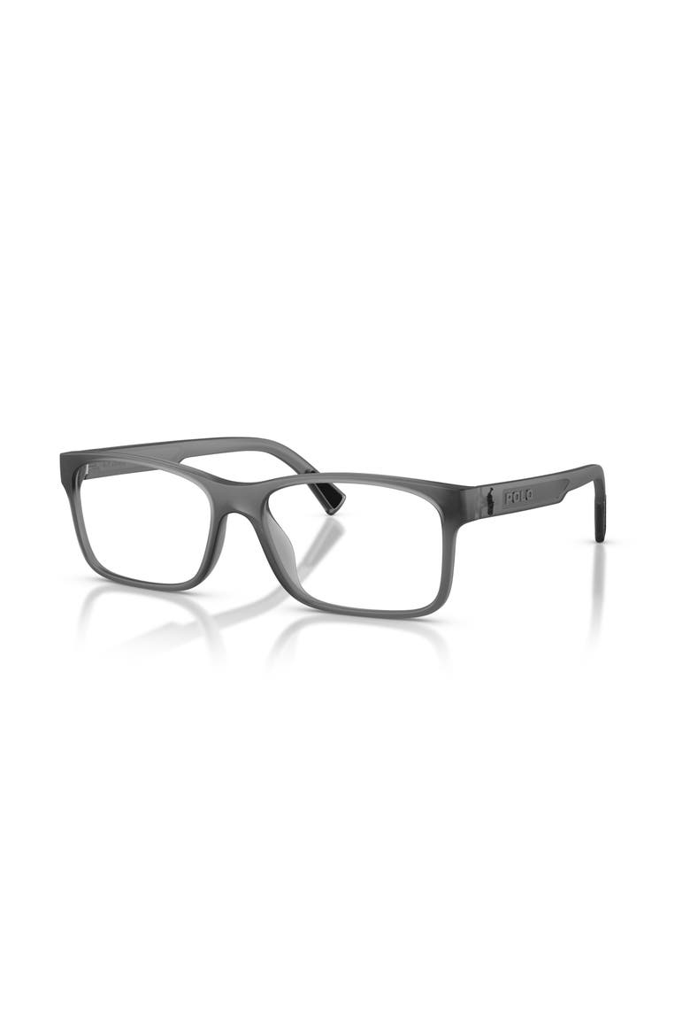 58mm Rectangle optical glasses, Main, color, Grey