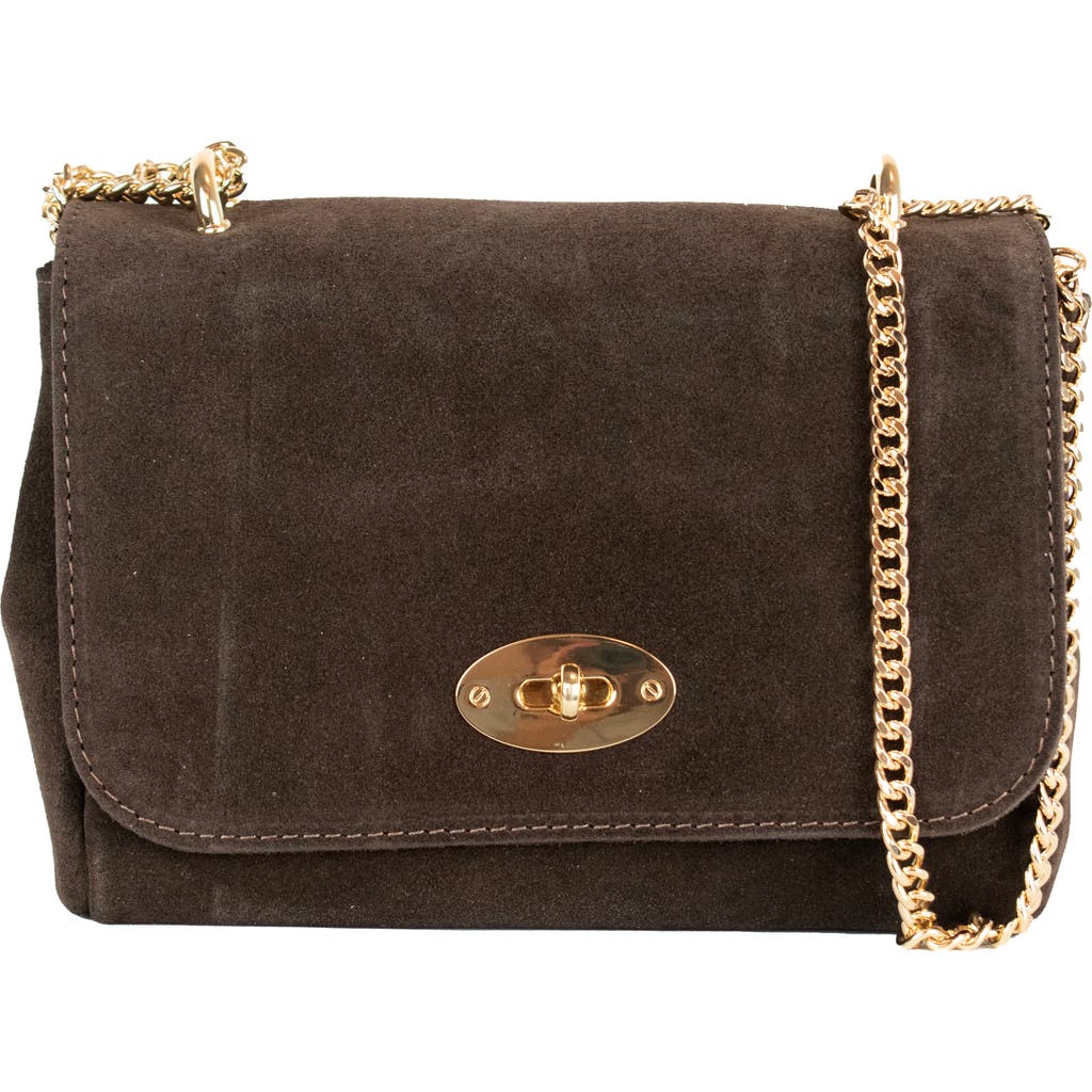 Persaman New York Suede Shoulder Bag In Brown