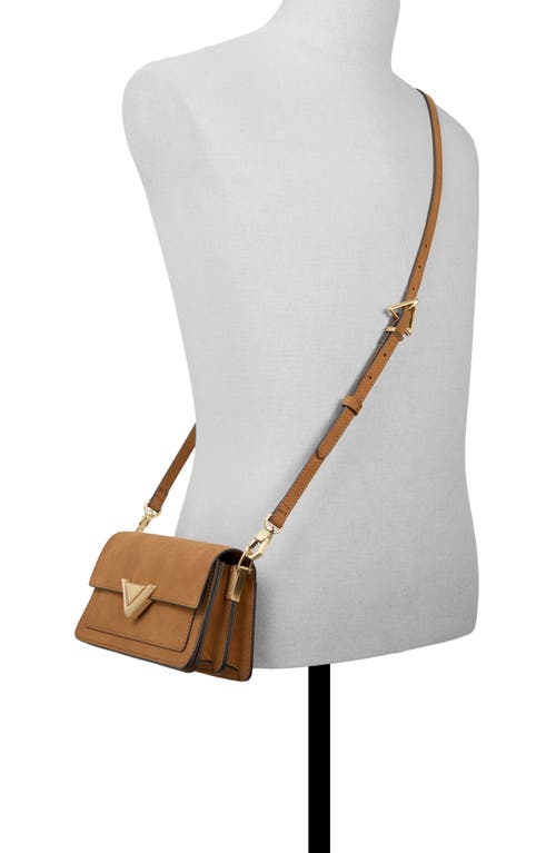Aldo Luxehandle Faux Leather Shoulder Bag In Brown