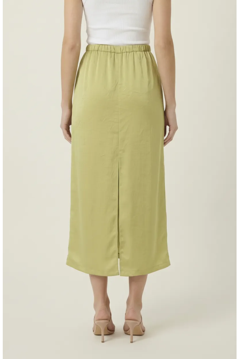 Midi Skirt, Alternate, color, Chartreuse