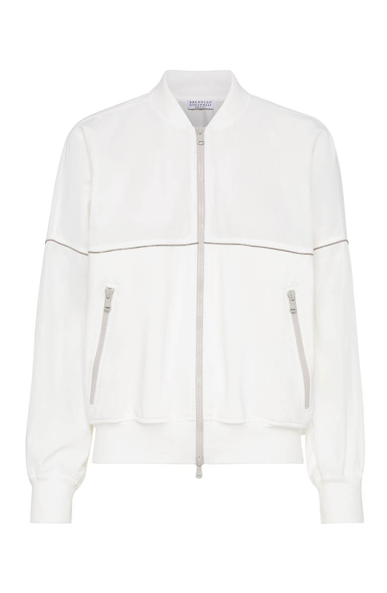Brunello Cucinelli Paneled sweatshirt with monili, Main, color, 