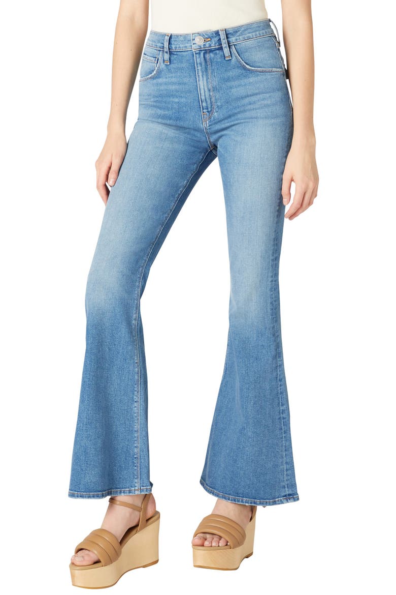 Jeans Holly High Waist Flap Pocket Flare Leg Jeans, Main, color, DREAM LOVER