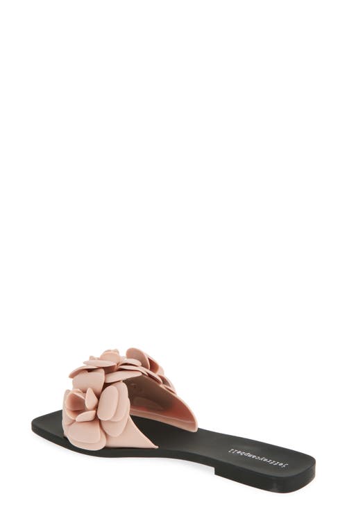 Jeffrey Campbell Floralee Slide Sandal In Beige Matte Black Matte