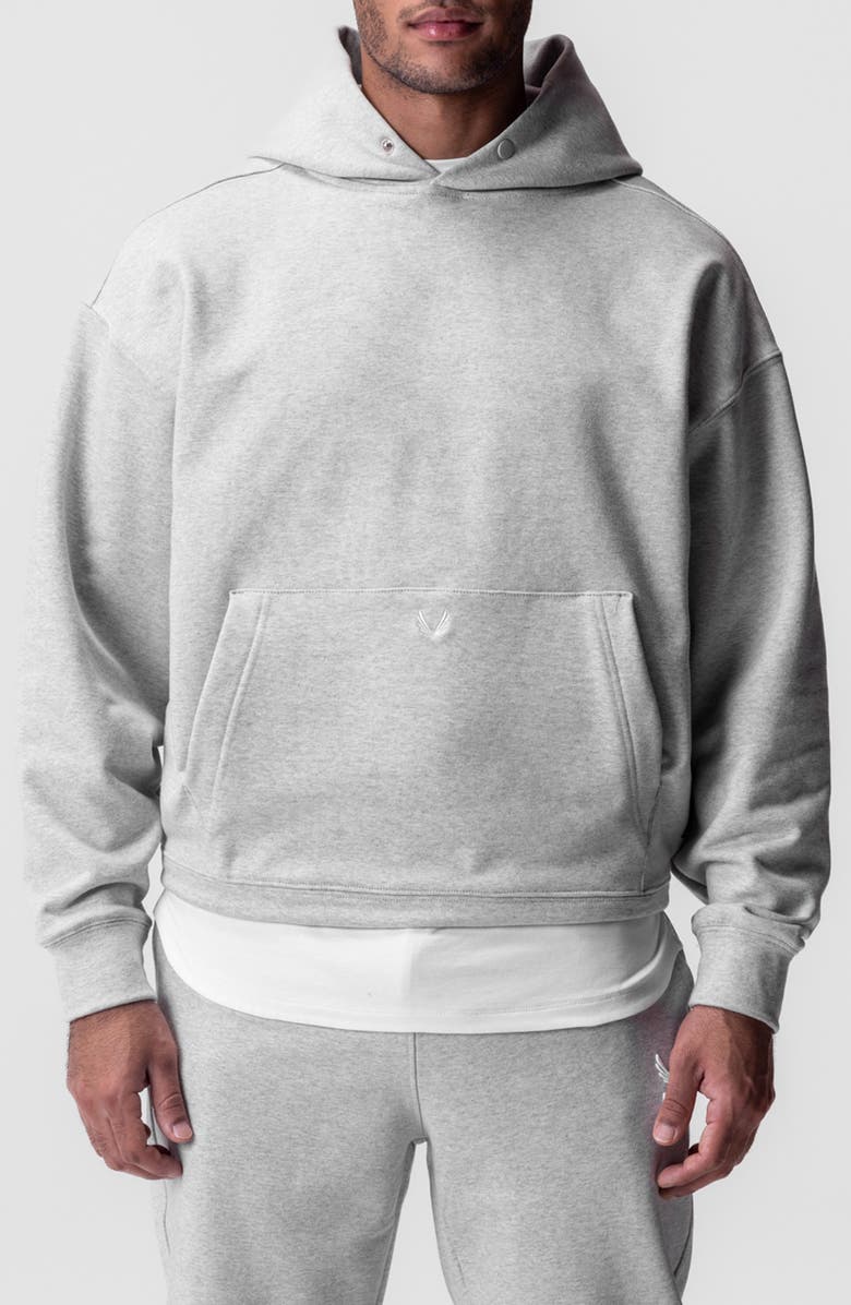 ASRV Tech-Terry Oversize Hoodie, Main, color, Heather Grey