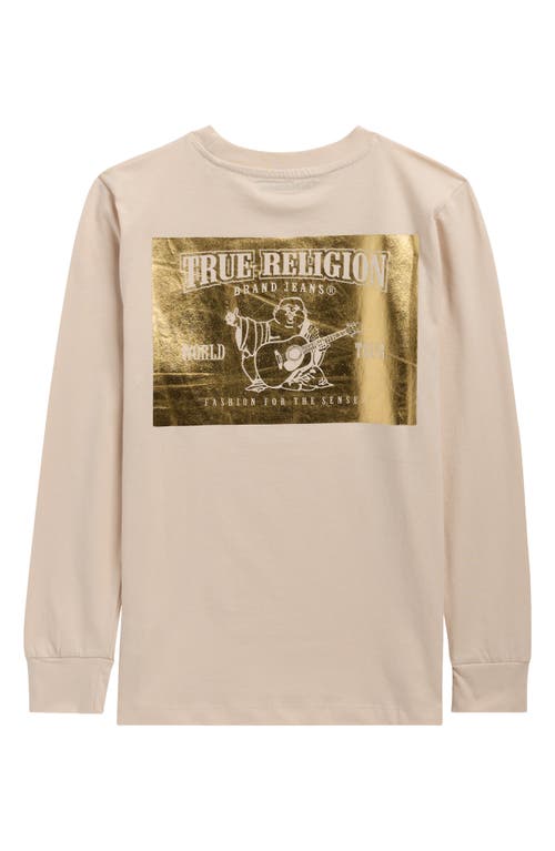 True Religion Kids' Horseshoe Long Sleeve Cotton Graphic T-shirt In Neutral