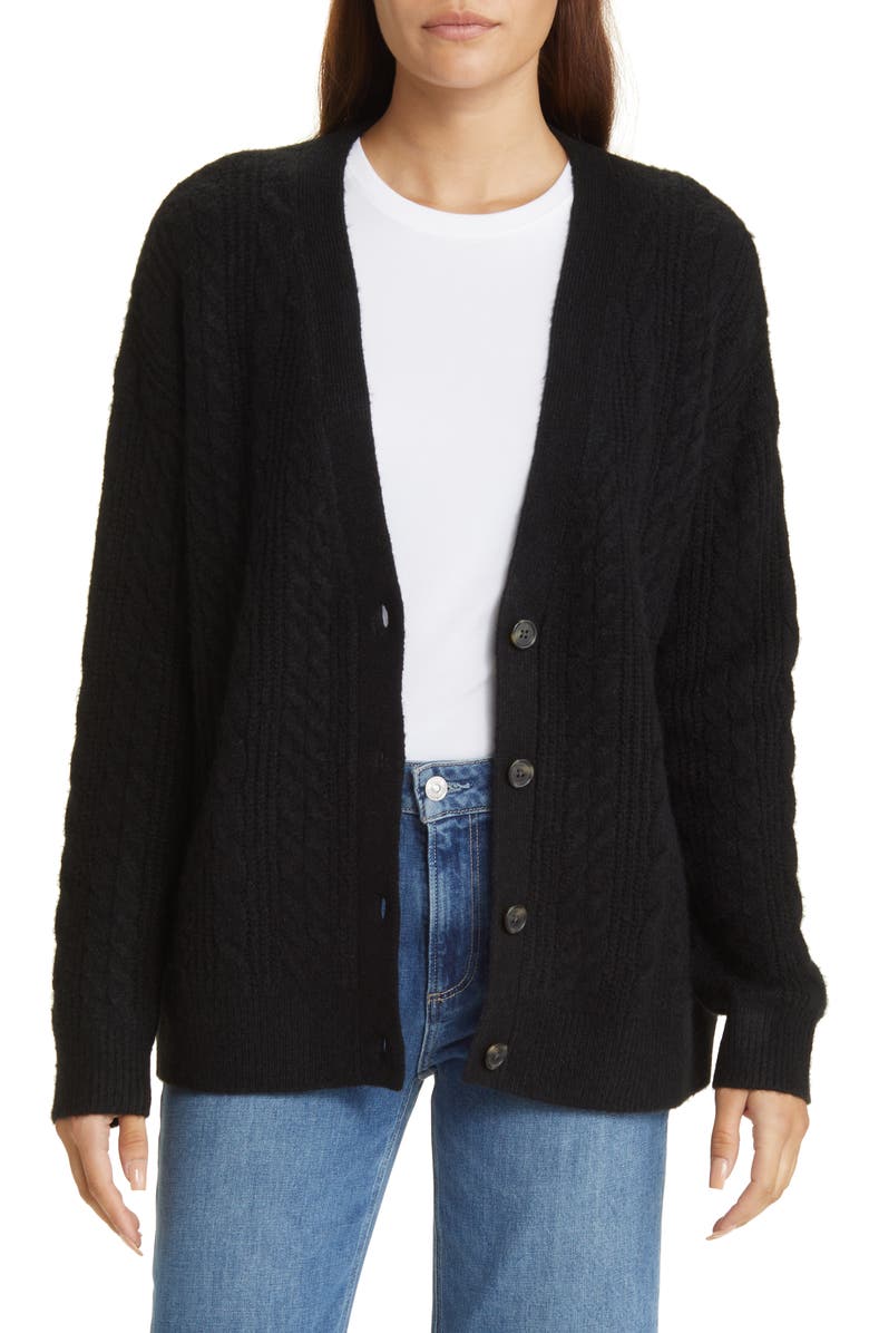 Nordstrom Cable Stitch Oversize Button-Up Sweater, Main, color,